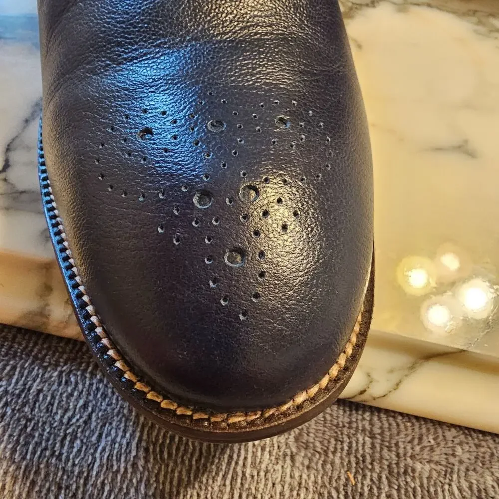 Cole Haan Williams Medallion II Oxford Blazer Blue Leather Men's Size 10
